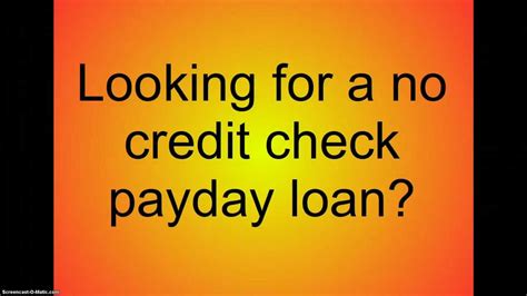 No credit check payday loans- payday loans no credit check - YouTube