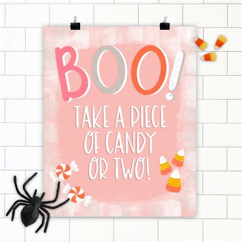 Free Printable Trick or Treat Sign for Halloween - Pineapple Paper Co.