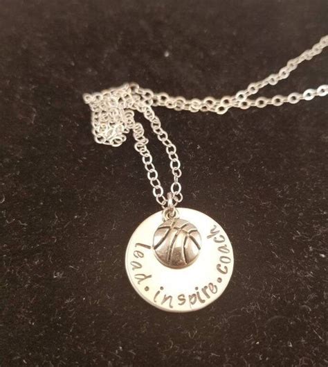 Basketball Sterling Silver Coach Necklace Lead Inspire Coach | Etsy