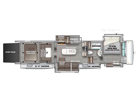 Riverstone TH 45BATH Toy Hauler (Fifth Wheel)s by Forest River - Build ...