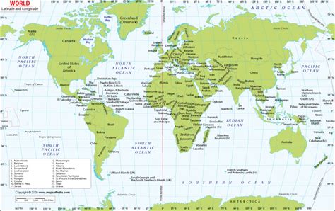 Map Of World Latitude Lines - Gillie Donnamarie