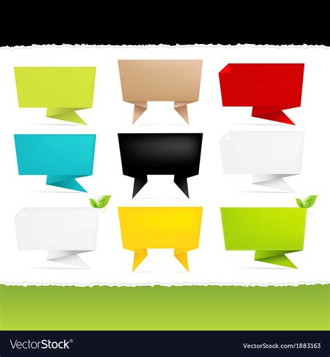 Origami color papers Royalty Free Vector Image