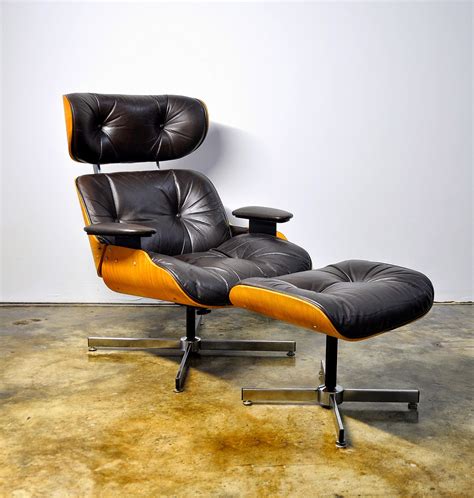 Lounge Chair And Ottoman Chair Lounge Eames Ottoman Leather Plycraft ...