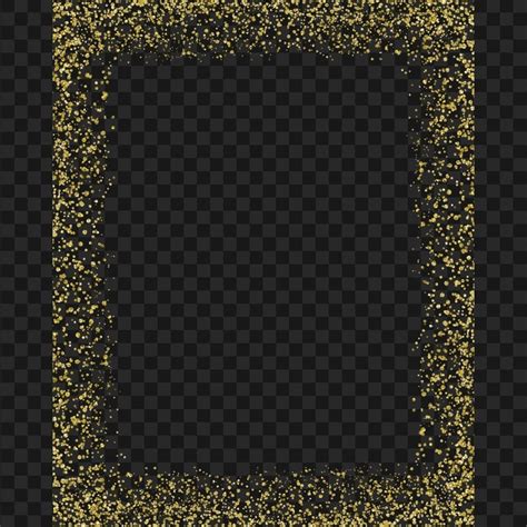 HD Frame Of Gold Glitter Transparent Background | Citypng