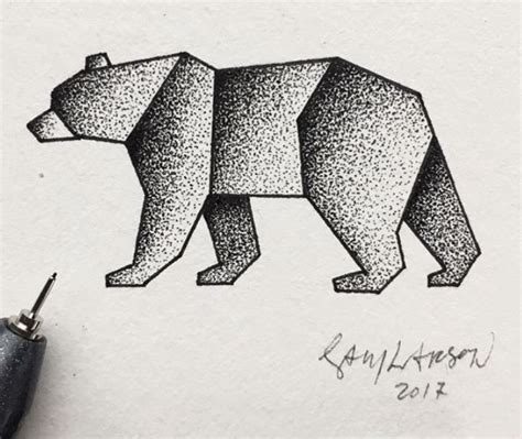 Easy Stippling Geometric Drawing - Draw-jergen