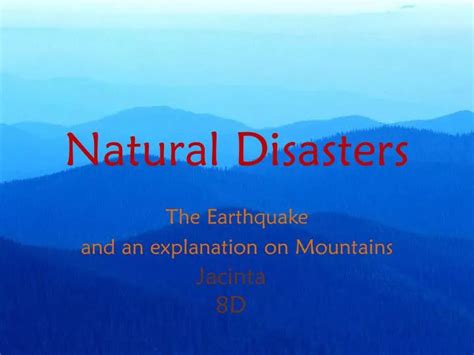 PPT - Natural Disasters PowerPoint Presentation, free download - ID:2153782