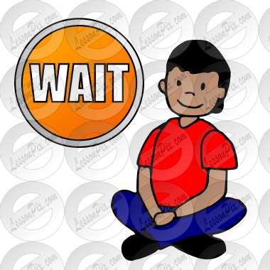 Wait Picture for Classroom / Therapy Use - Great Wait Clipart