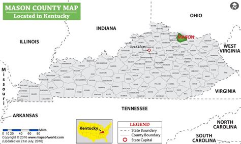 Martin County Map, Kentucky