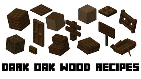 Minecraft: Compilation of Dark Oak Wood Recipes - YouTube