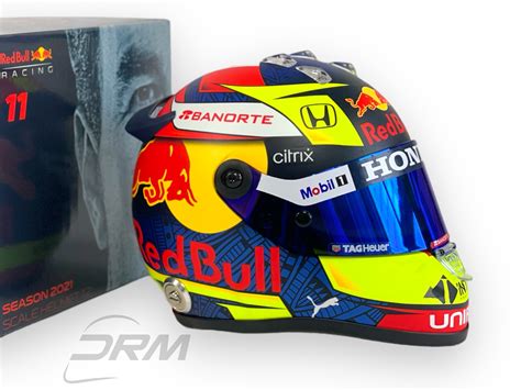 Red Bull Racing Sergio Perez #11 2022 Mexico Mini Helmet 1:4 Original ...