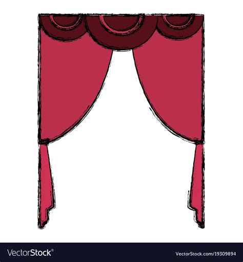 Theater curtains isolated Royalty Free Vector Image