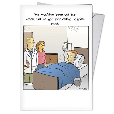 NobleWorks - C4024GWG Funny Get Well Card 'Hospital Food' with Envelope ...