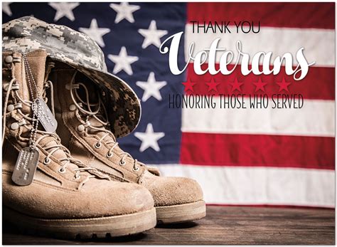 Thank You Veterans Card | Bulk Veterans Day Cards | Posty Cards