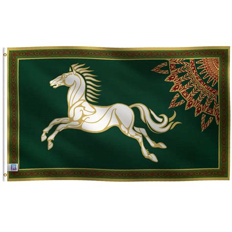 3x5 Ft LOTR Rohan Horse Flag 100% Polyester W/ Brass - Etsy UK