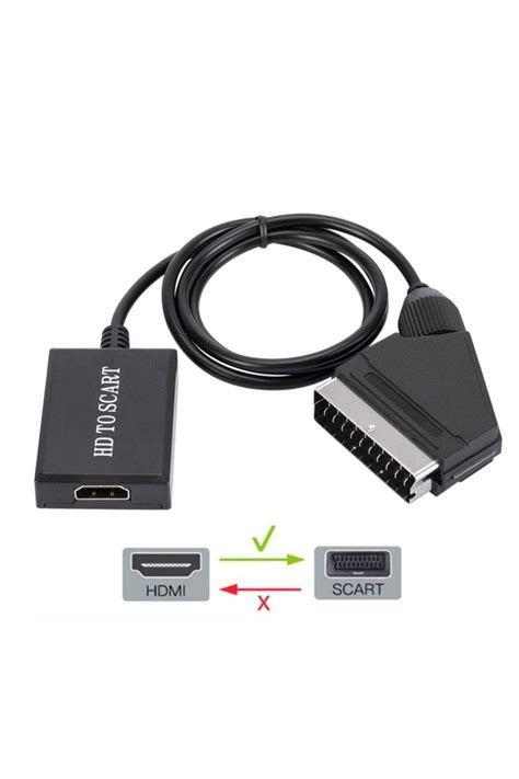 Alfais 5083 Hdmi To Scart 1080p Hd Av Video Çevirici Dönüştürücü ...