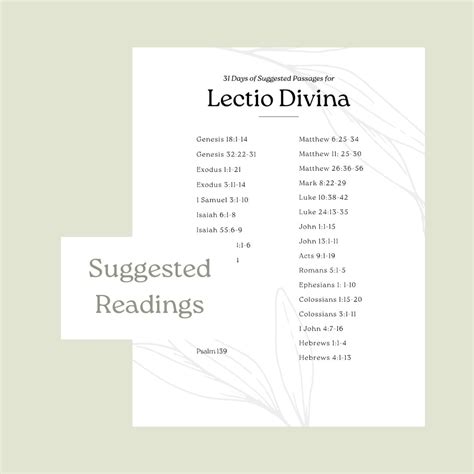 Lectio Divina Printable Journal Digital Download Guide for - Etsy