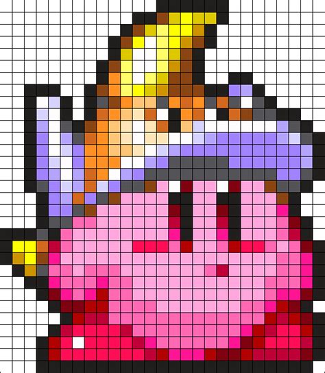 Cutter Kirby Perler Bead Pattern Bead Sprite Pixel Art Templates | The ...