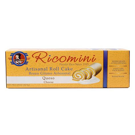 Ricomini, Brazo Gitano, Cake Roll, Cheese Flavor, 15 oz, 1 Count, Shelf ...