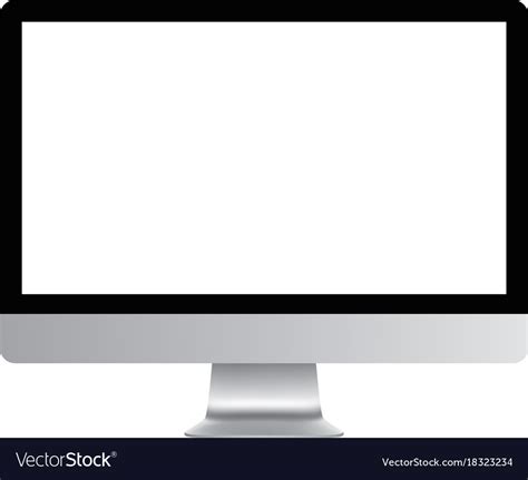 Realistic modern computer monitor with blank Vector Image