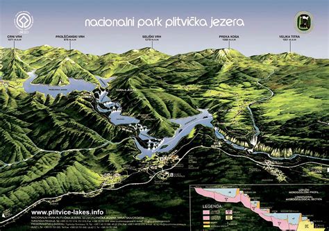 Visitor Map (3D) of Plitvice Lakes National Park (2009) - Plitvice ...