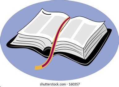 Open Bible With A Cross Clip Art