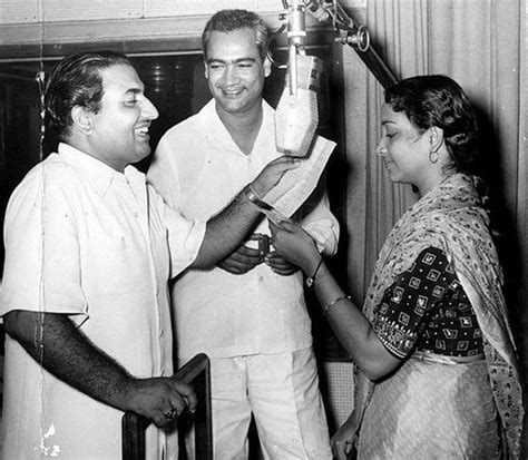 Mohammed Rafi, O.P. Nayyar and Geeta Dutt at work | Old film stars ...