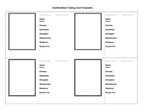 Trading Card Template Word – Creative Inspirational Template Examples