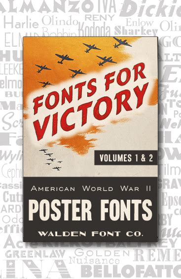 American Poster Fonts of World War II Vols. 1 & 2: Two sets of American ...