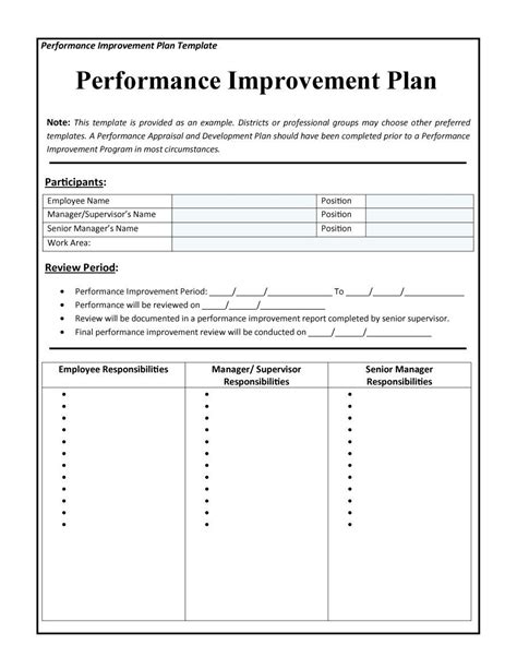 40+ Performance Improvement Plan Templates & Examples | Action plan ...