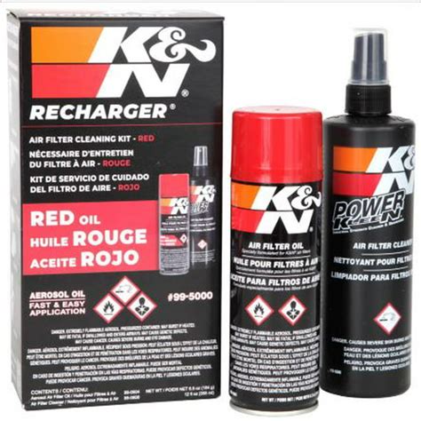 K&N Air Filter Cleaning Kit: Aerosol Filter Cleaner and Oil Kit ...