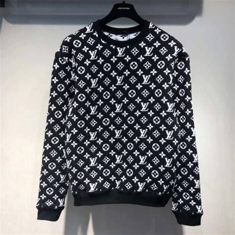 Buy Replica Louis Vuitton Full Monogram Jacquard Crewneck Sweatshirt ...