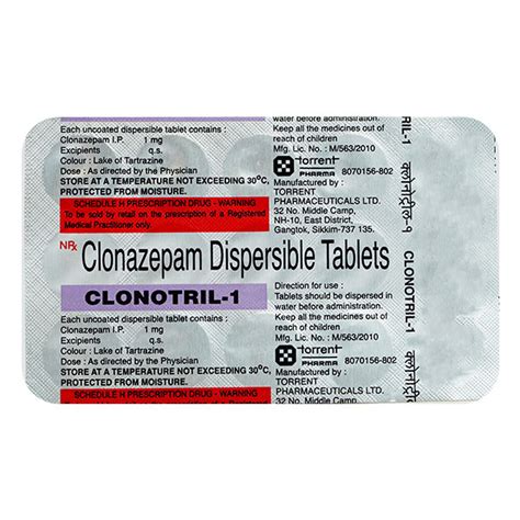 Clonotril 1mg Tablet 15'S - Price, Uses, Side Effects, and Substitutes ...