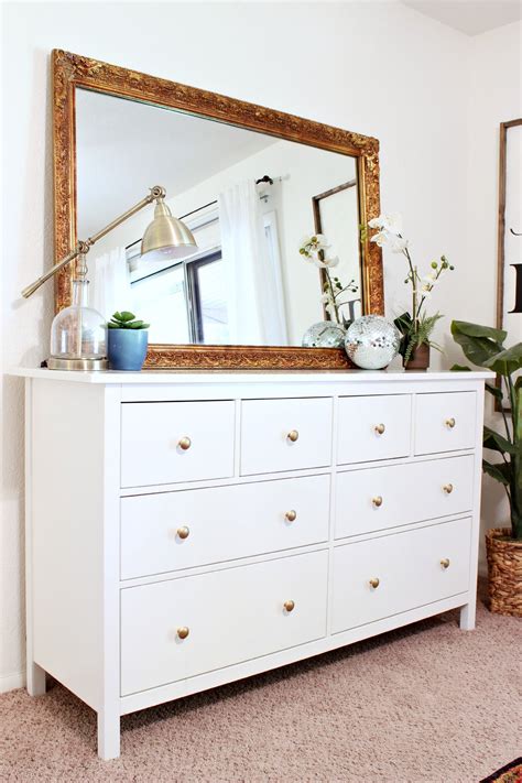 Beautiful White Dresser with antique gold mirror - www.classyclutter ...