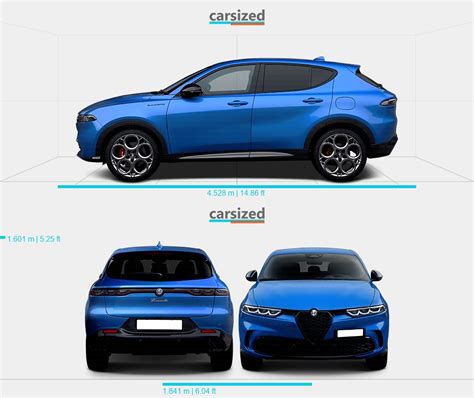 Alfa Romeo Tonale 2022-present Dimensions Side View