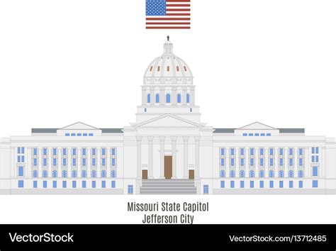 Missouri state capitol Royalty Free Vector Image