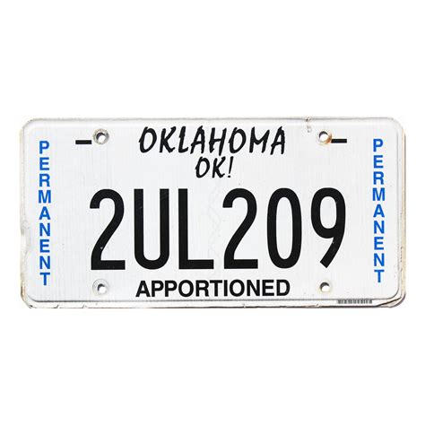 2019 Oklahoma Apportioned #2UL209 | Old OK License Plates