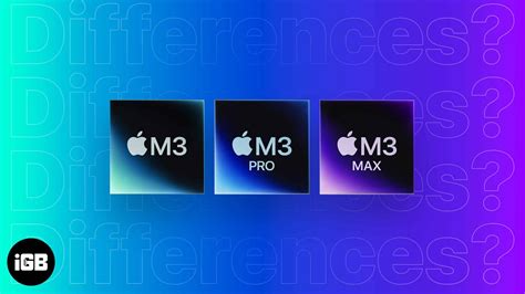 Apple M3 vs. M3 Pro vs. M3 Max: What’s the difference?- iGeeksBlog