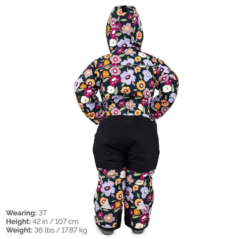 Kids Waterproof Snowsuit | Winter Flowers for Toddlers | Jan & Jul