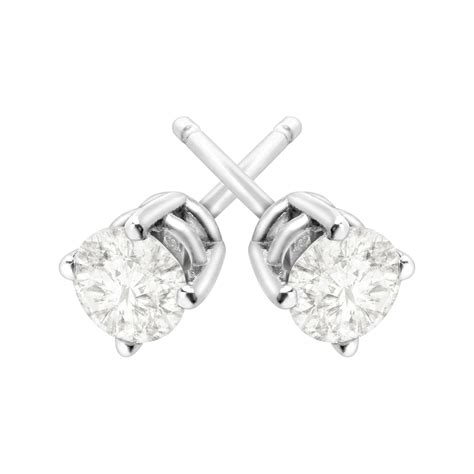 1/2 ct Diamond Stud Earrings in 10K White Gold - NUHBEGINC MULTIMEDIA