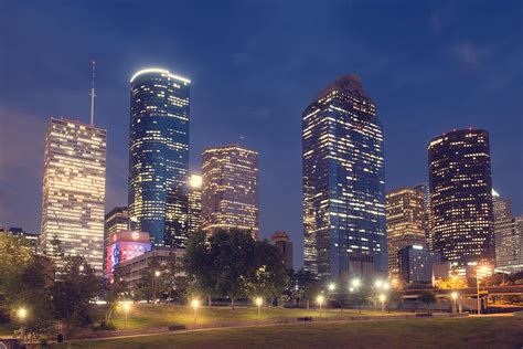 Houston office lights Photograph by Ray Devlin - Pixels