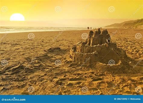 Sand Castle On The Beach Stock Photography - Image: 28672092