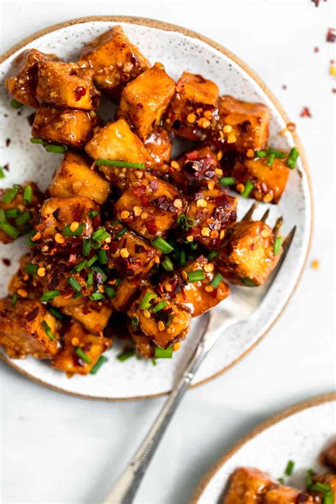 Honey Garlic Air Fryer Tofu - Eat With Clarity