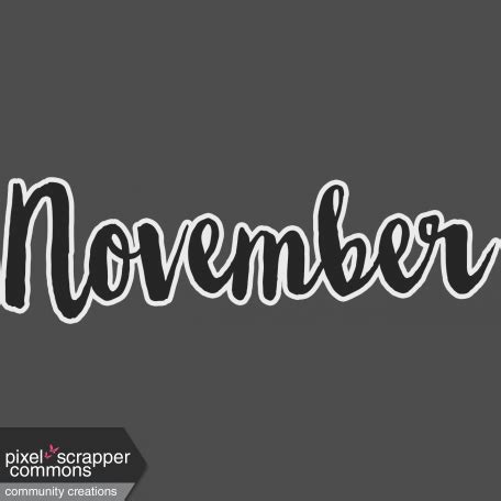 November - word art graphic by Gina Jones | DigitalScrapbook.com ...