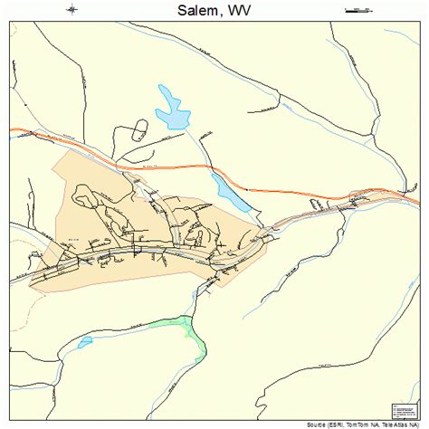 Salem West Virginia Street Map 5471380