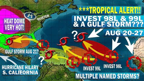 Gulf Tropical Storm Form by Aug 21? Invest 98L & 99L to Go Tropical ...