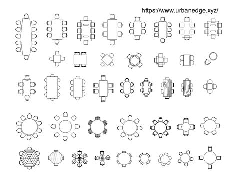 Dining Table cad block free download - 40+ free dining table cad blocks