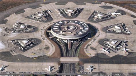 Charles de Gaulle airport Terminal 1 - Paris - 3D model by Drones ...