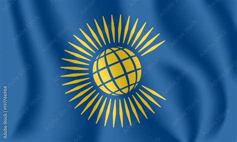 Flag of the Commonwealth of Nations. Realistic waving flag of ...