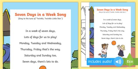 Seven Days in a Week Song (Teacher-Made)