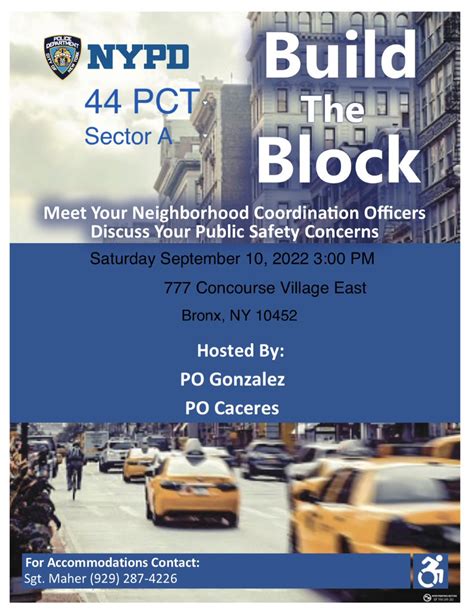 NYPD 44th Precinct on Twitter: "🚨Join Us🚨 NCO A Build the Block Meeting ...